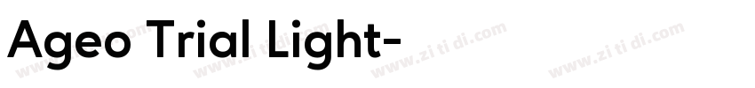 Ageo Trial Light字体转换